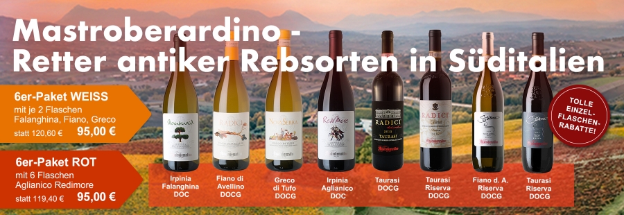 Die Weinikonen Kampaniens mit hervorragendem Lagerpotential